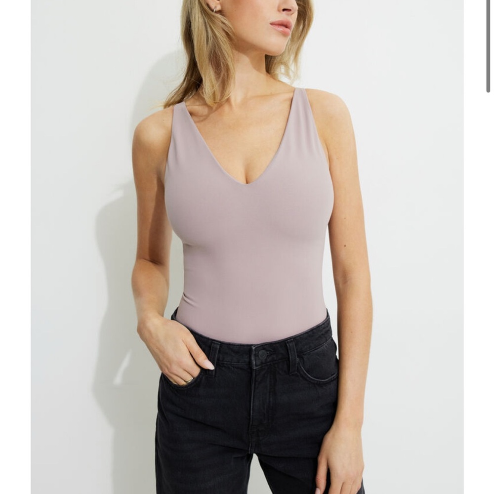 Dynamite Soft Mauve Sleeveless Bodysuit